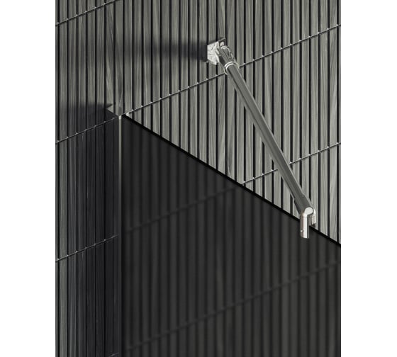 Душевая перегородка MaybahGlass в широком профиле, 1950х890 мм, стекло матовое графит 8 мм, MGD-694-5ш