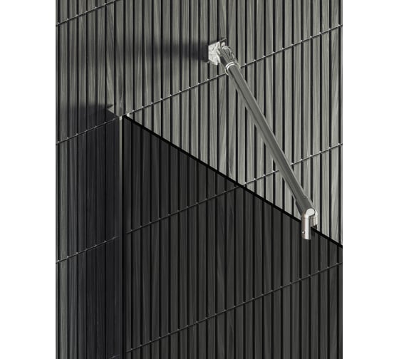 Душевая перегородка MaybahGlass в широком профиле, 1950х890 мм, стекло графит 8 мм, MGD-693-5ш
