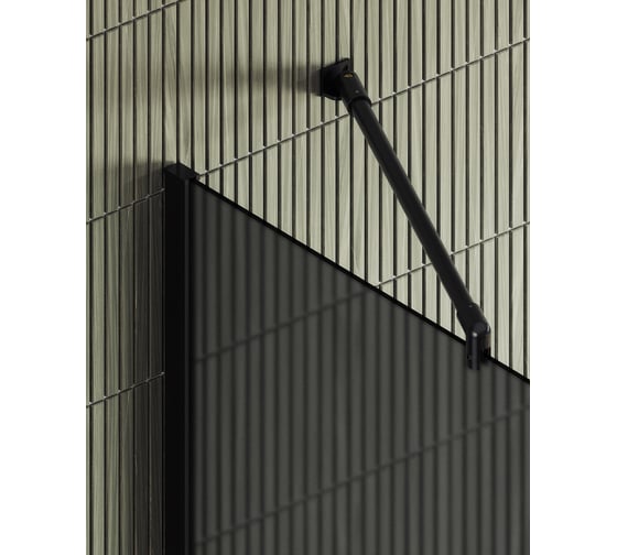 Душевая перегородка MaybahGlass в широком профиле, 1950х890 мм, стекло матовое графит 8 мм, MGD-694-6ш