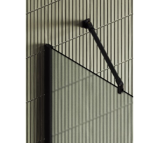 Душевая перегородка MaybahGlass в широком профиле, 1950х790 мм, стекло сатин 8 мм, + полотенцедержатель MGD-731-6ш
