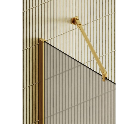Душевая перегородка MaybahGlass в широком профиле, 1950х890 мм, стекло бронза матовая 8 мм, + полотенцедержатель MGD-734-3ш