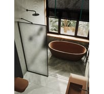 Душевая перегородка MaybahGlass полностью в профиле 1950х790 мм, стекло сатин 8 мм, MGD-827-6