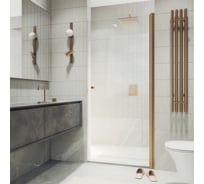 Душевая дверь MaybahGlass на монопетле, 1980х600 мм, стекло бесцветное 6 мм, MGD-797-2