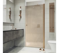 Душевая дверь MaybahGlass на монопетле, 1980х600 мм, стекло бронза матовая 6 мм, MGD-799-2