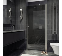 Душевая дверь MaybahGlass на монопетле, 1980х600 мм, стекло графит 6 мм MGD-800-5