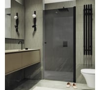 Душевая дверь MaybahGlass на монопетле, 1980х800 мм, стекло графит 6 мм, MGD-806-6