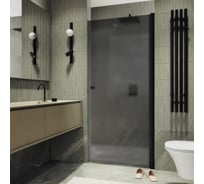 Душевая дверь MaybahGlass на монопетле, 1980х900 мм, стекло графит матовый 6 мм, MGD-813-6