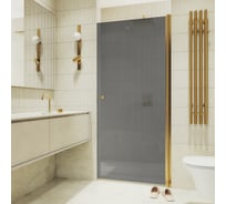 Душевая дверь MaybahGlass на монопетле, 1980х900 мм, стекло графит 6 мм, MGD-812-3