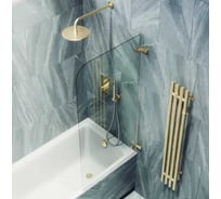 Шторка поворотная на петлях MaybahGlass 1400х405, 6 мм бесцветное MGV-644-3