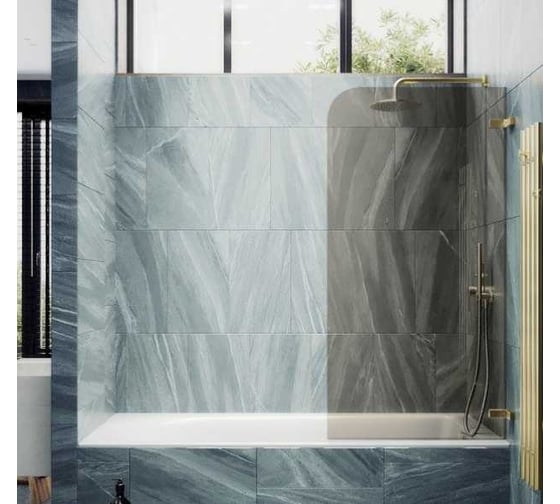 Шторка поворотная на петлях MaybahGlass 1400х405 6 мм бронза MGV-646-3 1