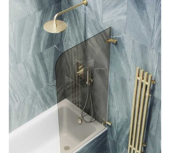 Шторка поворотная на петлях MaybahGlass 1400х705 6 мм бронза MGV-651-3