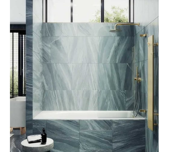 Шторка поворотная на петлях MaybahGlass 1400х705 6 мм бесцветное MGV-645-3