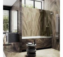 Шторка поворотная на петлях MaybahGlass 1400х705 6 мм бронза MGV-651-4