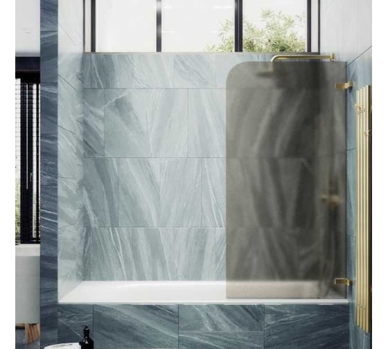 Шторка поворотная на петлях MaybahGlass 1400х405 6 мм бронза матовая MGV-647-3 1