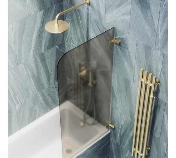 Шторка поворотная на петлях MaybahGlass 1400х705 6 мм бронза матовая MGV-652-3