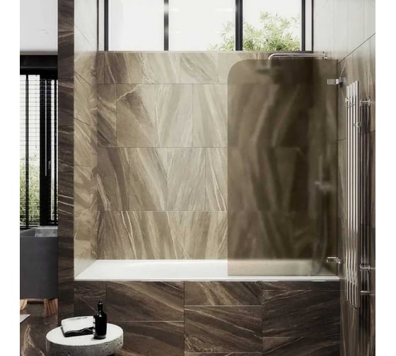Шторка поворотная на петлях MaybahGlass 1400х705 6 мм бронза матовая MGV-652-4