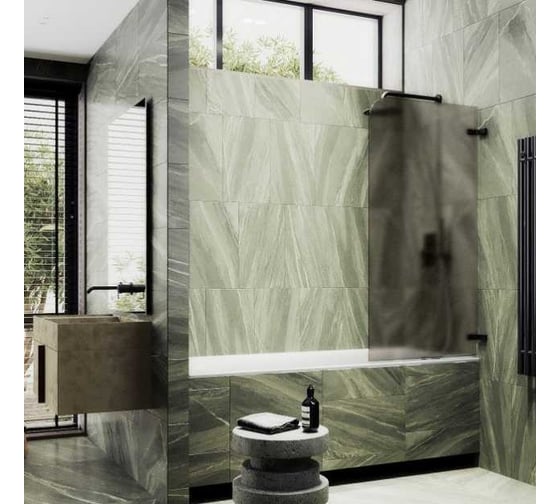 Шторка поворотная на петлях MaybahGlass 1400х705 6 мм бронза матовая MGV-652-6