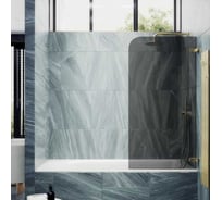 Шторка поворотная на петлях MaybahGlass 1400х405 6 мм графит MGV-650-3