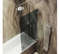 Шторка поворотная на петлях MaybahGlass 1400х705 6 мм графит MGV-654-4