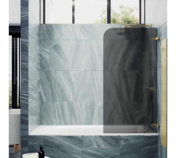 Шторка поворотная на петлях MaybahGlass 1400х405 6 мм графит матовый MGV-649-3 1