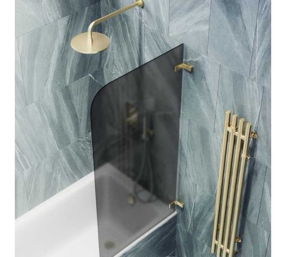 Шторка поворотная на петлях MaybahGlass 1400х705 6 мм графит матовый MGV-653-3