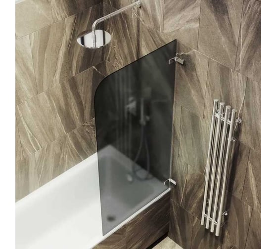 Шторка поворотная на петлях MaybahGlass 1400х705 6 мм графит матовый MGV-653-4