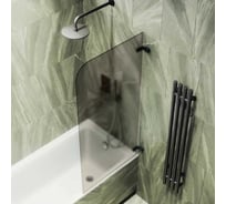 Шторка поворотная на петлях MaybahGlass 1400х705 6 мм графит матовый MGV-653-6