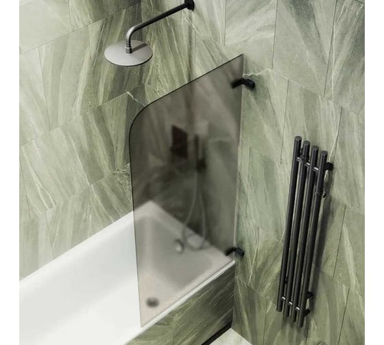 Шторка поворотная на петлях MaybahGlass 1400х705 6 мм графит матовый MGV-653-6 1