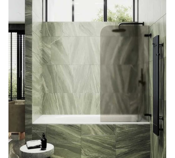 Шторка поворотная на петлях MaybahGlass 1400х705 6 мм графит матовый MGV-653-6