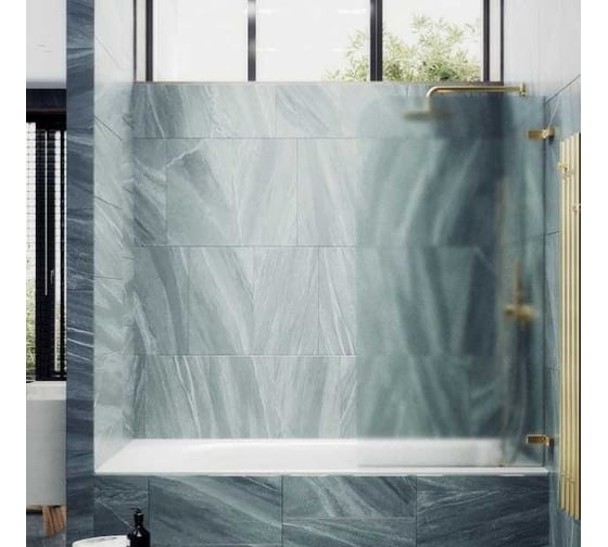 Шторка поворотная на петлях MaybahGlass 1400х405 6 мм сатин MGV-648-3