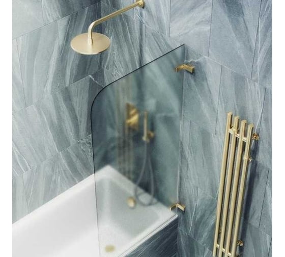 Шторка поворотная на петлях MaybahGlass 1400х405 6 мм сатин MGV-648-3