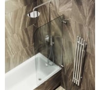 Шторка поворотная на петлях MaybahGlass 1400х405 6 мм сатин MGV-648-4
