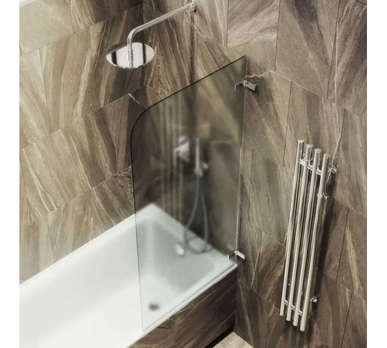Шторка поворотная на петлях MaybahGlass 1400х405 6 мм сатин MGV-648-4 1