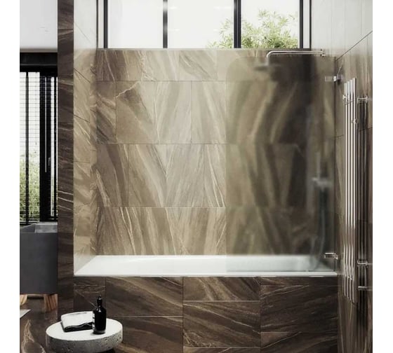 Шторка поворотная на петлях MaybahGlass 1400х705 6 мм сатин MGV-655-4
