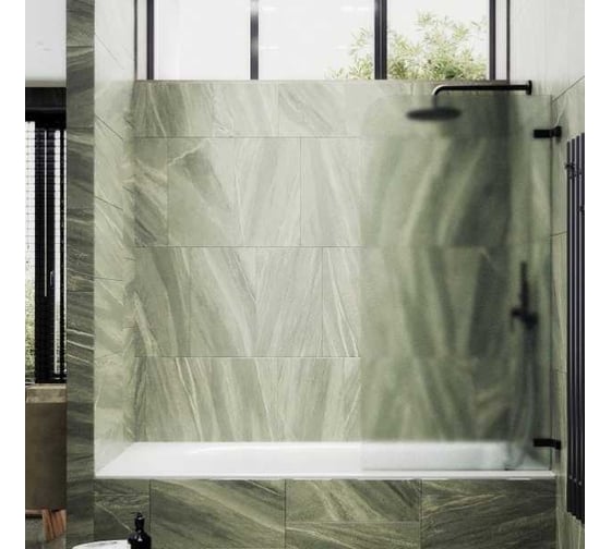 Шторка поворотная на петлях MaybahGlass 1400х705 6 мм сатин MGV-655-6