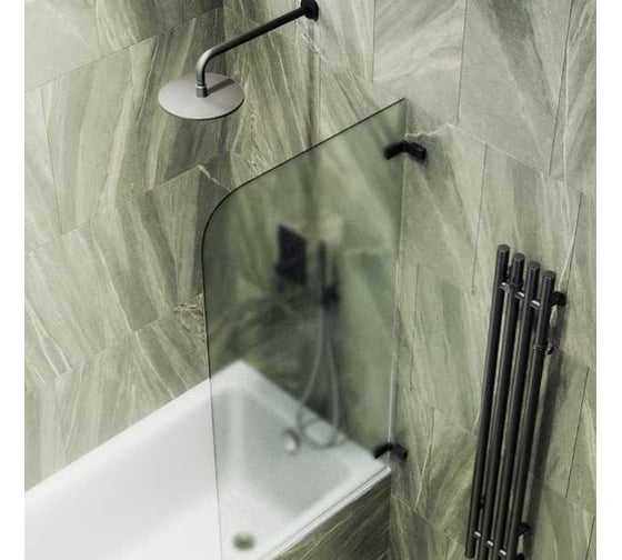 Шторка поворотная на петлях MaybahGlass 1400х705 6 мм сатин MGV-655-6