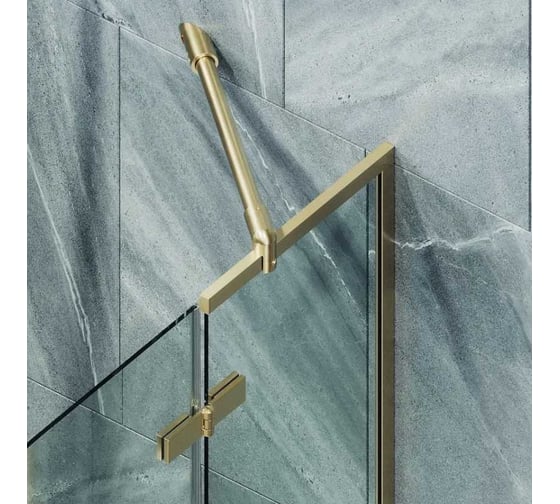 Шторка поворотная с добором MaybahGlass 1400х990 6 мм бесцветное MGV-915-3