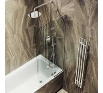 Шторка поворотная с добором MaybahGlass 1400х990 6 мм бесцветное MGV-915-4