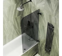 Шторка поворотная с добором MaybahGlass 1400х990 6 мм бесцветное MGV-915-6