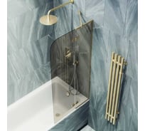 Шторка поворотная с добором MaybahGlass 1400х690 6 мм бронза MGV-657-3