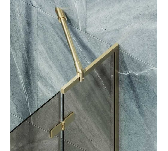 Шторка поворотная с добором MaybahGlass 1400х690 6 мм бронза MGV-657-3