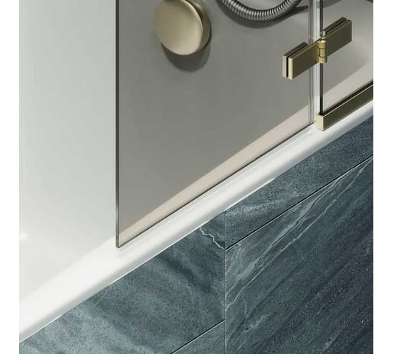 Шторка поворотная с добором MaybahGlass 1400х690 6 мм бронза MGV-657-3