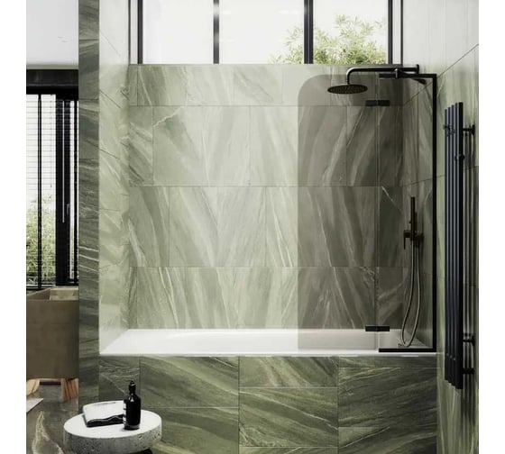 Шторка поворотная с добором MaybahGlass 1400х690 6 мм бронза MGV-657-6