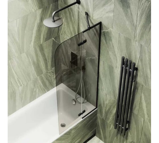 Шторка поворотная с добором MaybahGlass 1400х990 6 мм бронза MGV-916-6 1