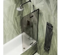 Шторка поворотная с добором MaybahGlass 1400х690 6 мм бронза матовая MGV-658-6