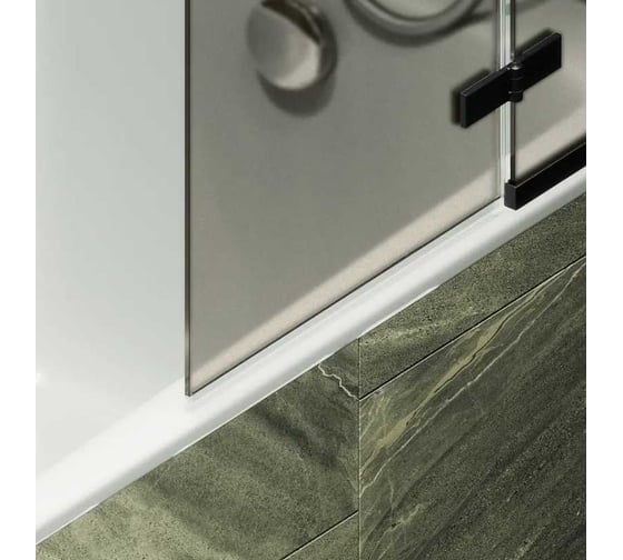 Шторка поворотная с добором MaybahGlass 1400х690 6 мм бронза матовая MGV-658-6