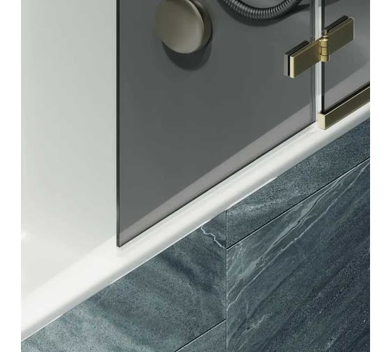 Шторка поворотная с добором MaybahGlass 1400х690 6 мм, графит MGV-659-3