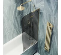 Шторка поворотная с добором MaybahGlass 1400х990 6 мм графит MGV-918-3