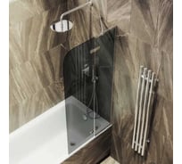Шторка поворотная с добором MaybahGlass 1400х690 6 мм графит MGV-659-4