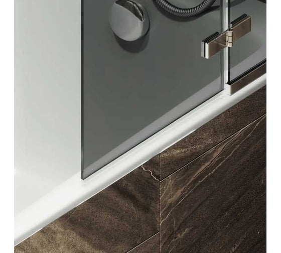Шторка поворотная с добором MaybahGlass 1400х690 6 мм графит MGV-659-4